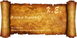 Konta Euniké névjegykártya
